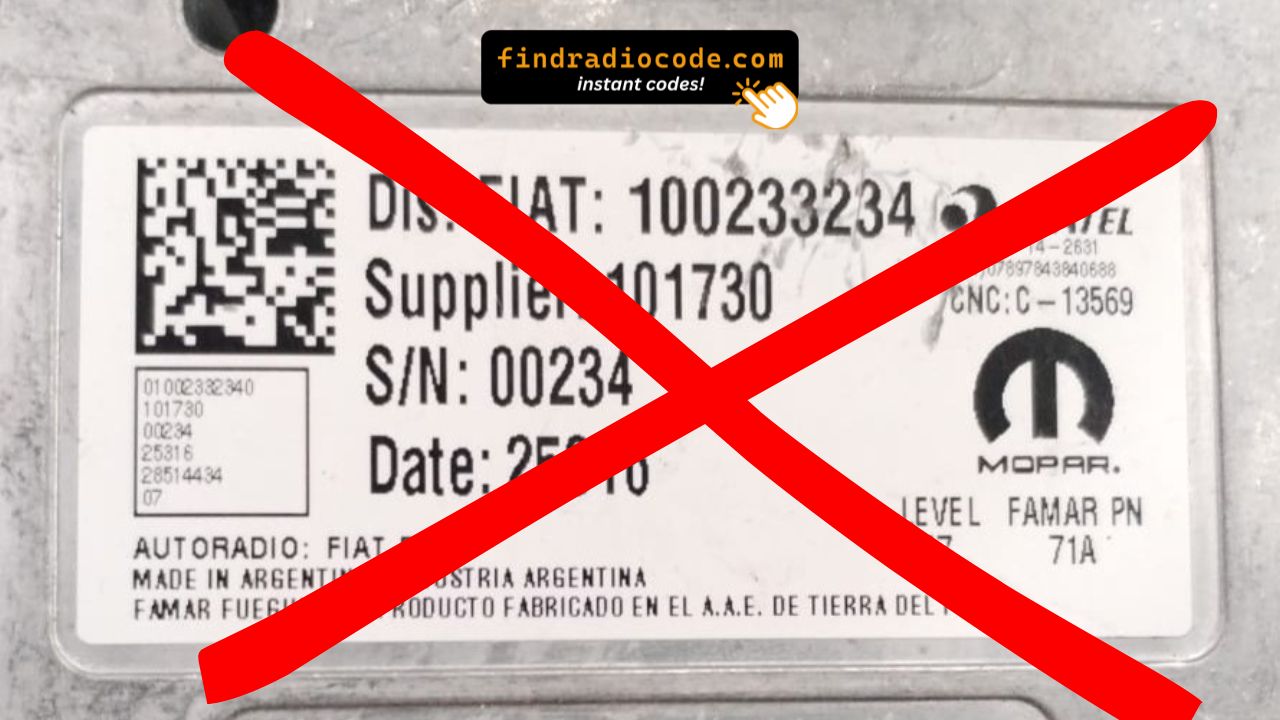 Famar Fiat Mexico / Argentina serial label - not possible warning